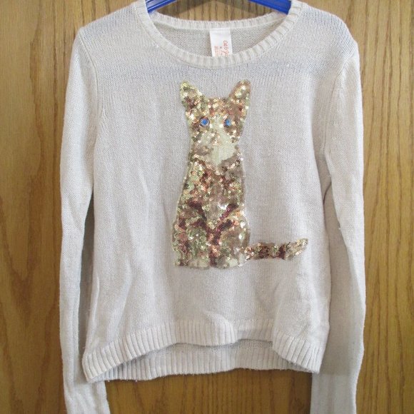 Girls Sequin Cat Sweater Cat & Jack - Picture 1 of 2